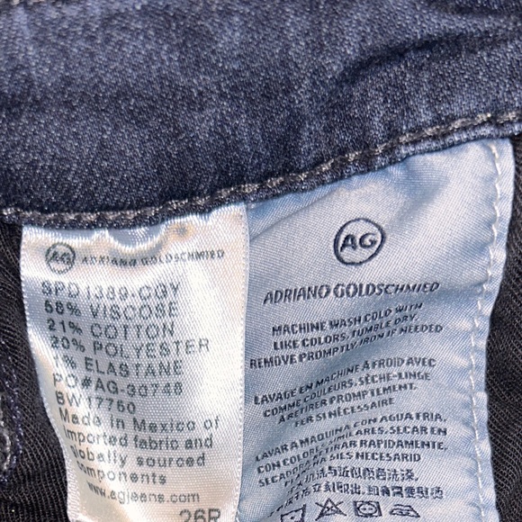 AG Goldschmied The Legging Ankle Sz 26 Reg. Style: Super Skinny Ankle - Picture 5 of 12